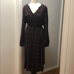 Hinge Midi Light Dress in beautiful fall colors